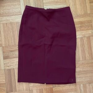 H&M red bourgogne pencil skirt